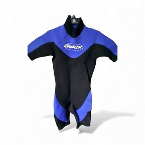 Women’s Gladiator short wetsuit Blue/ Black Sz. S GUC